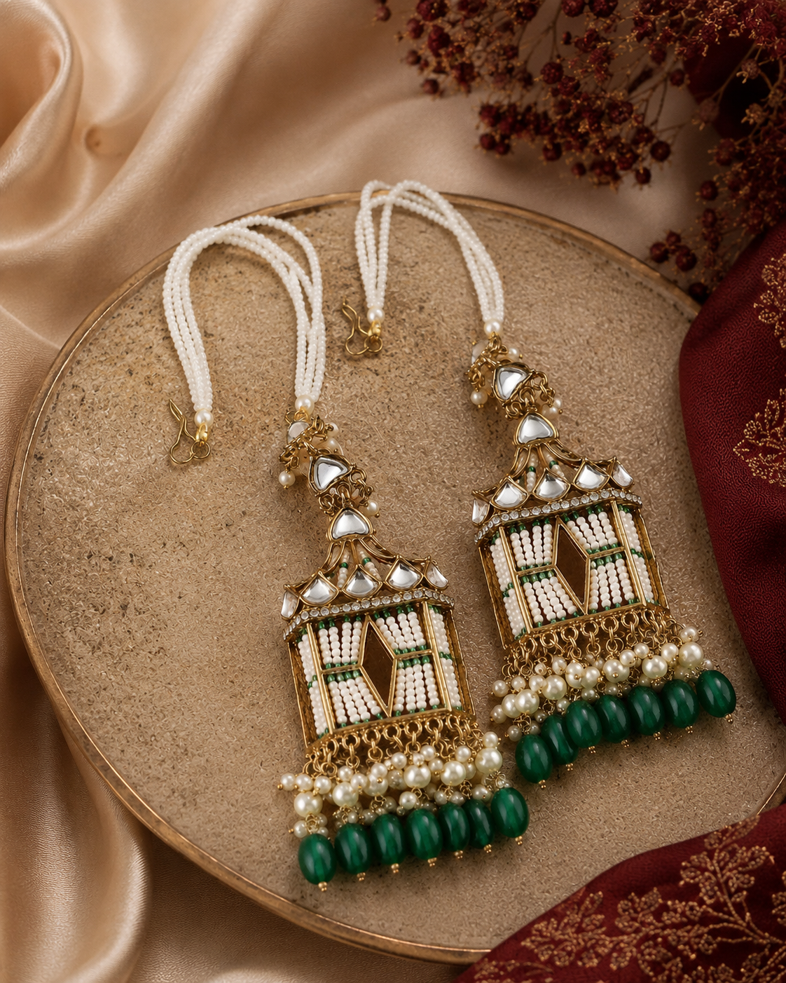Green Agastya Designer Earring with Sahara