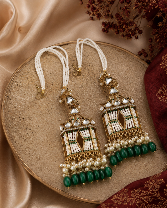 Green Agastya Designer Earring with Sahara