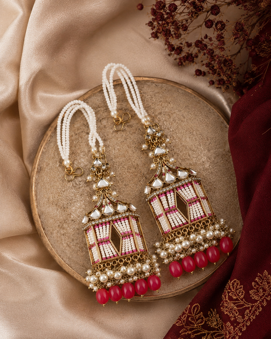 Pink Agastya Designer Earring with Sahara