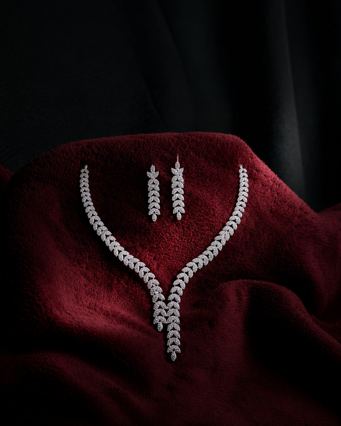 Amelia American Diamond Necklace Set