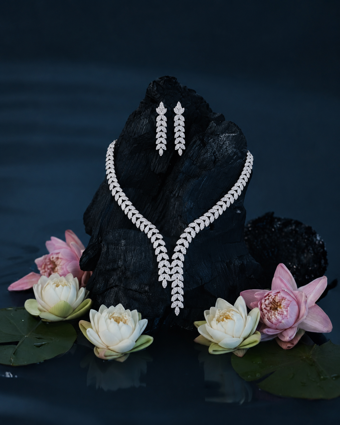 Amelia American Diamond Necklace Set