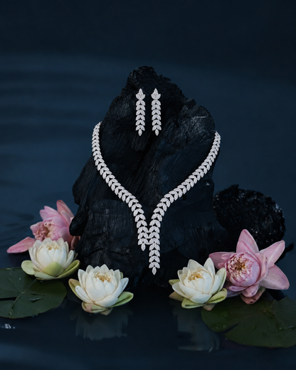 Amelia American Diamond Necklace Set