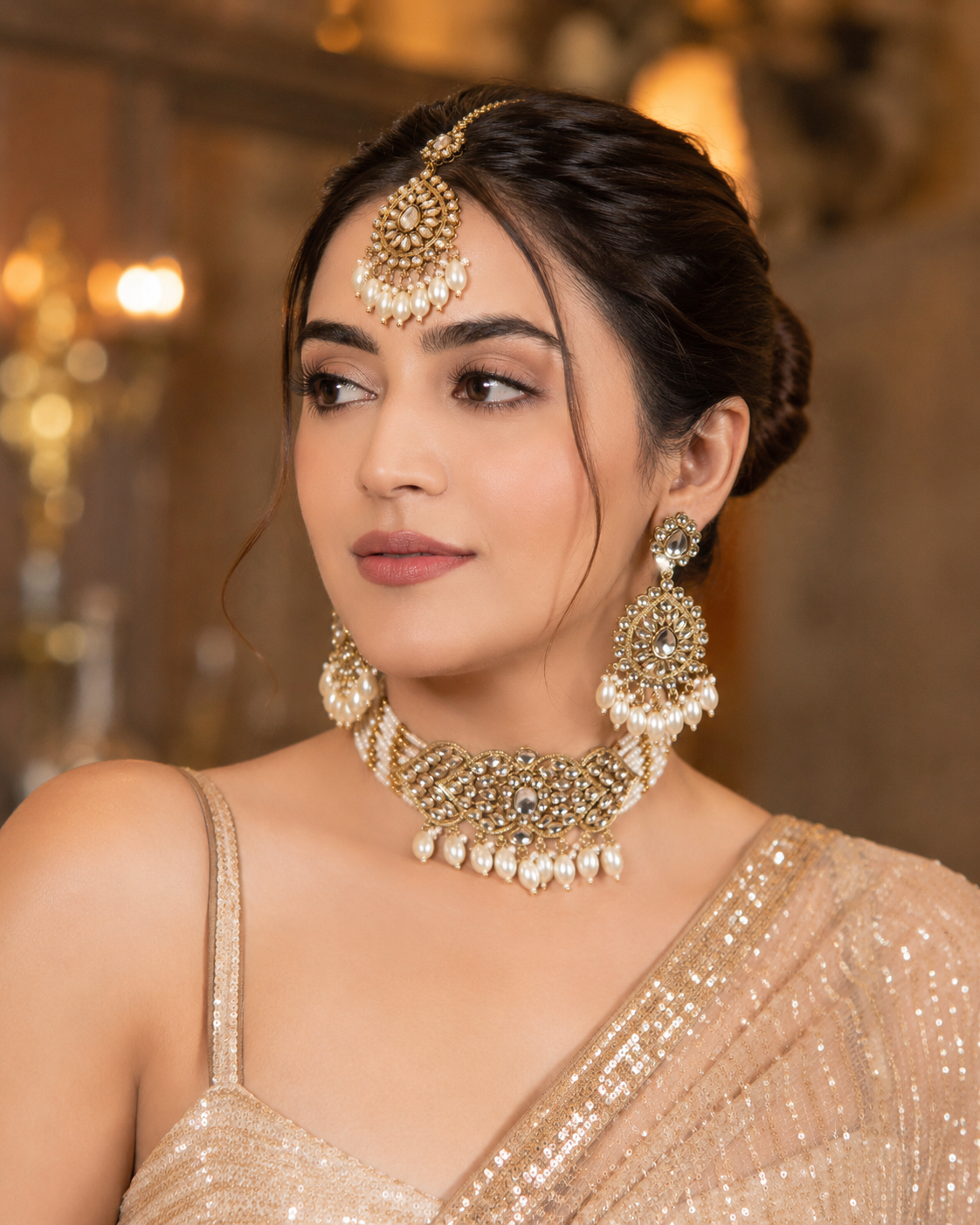 Arhan Necklace Earring with Teeka