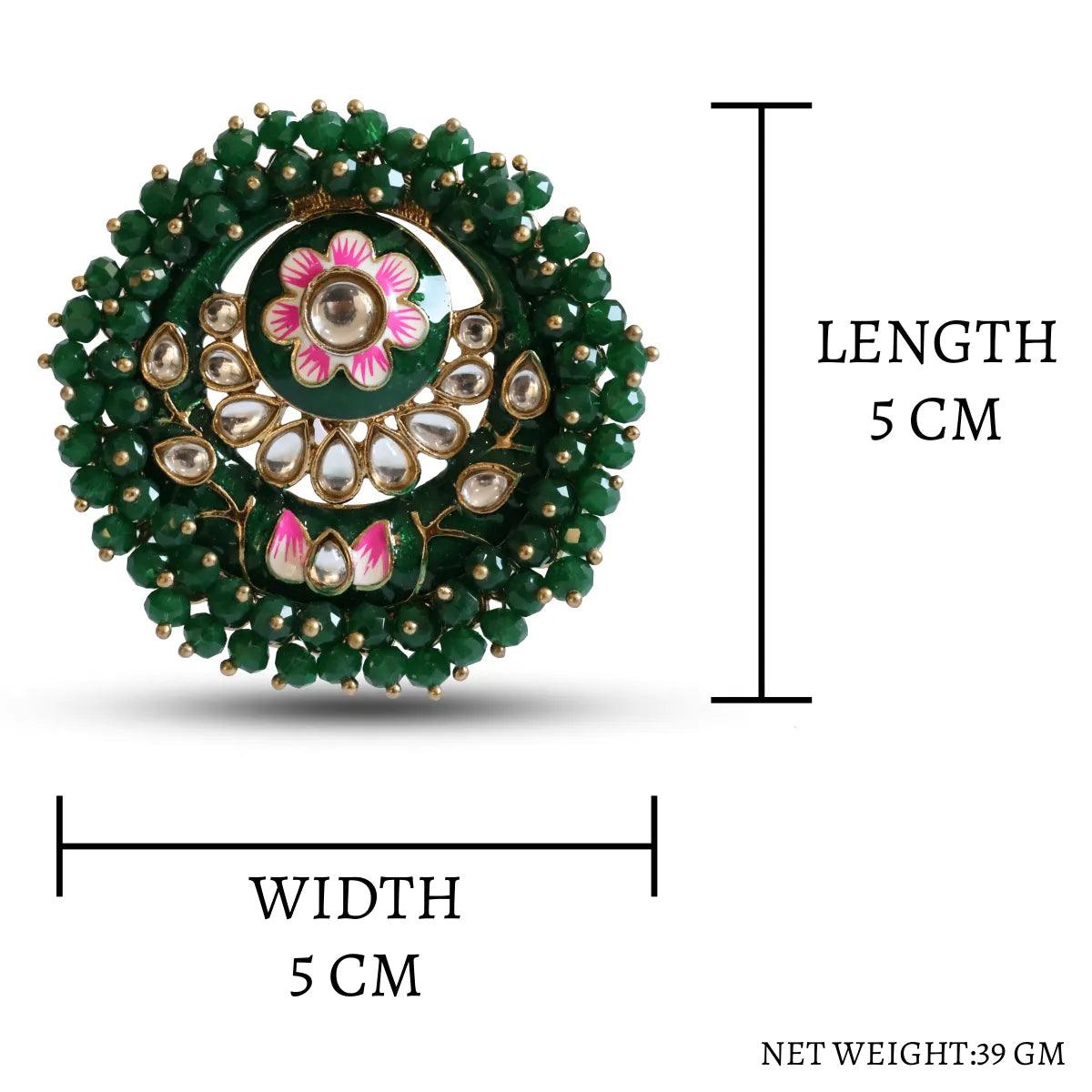 Emerald Green Ashu Meena Stud