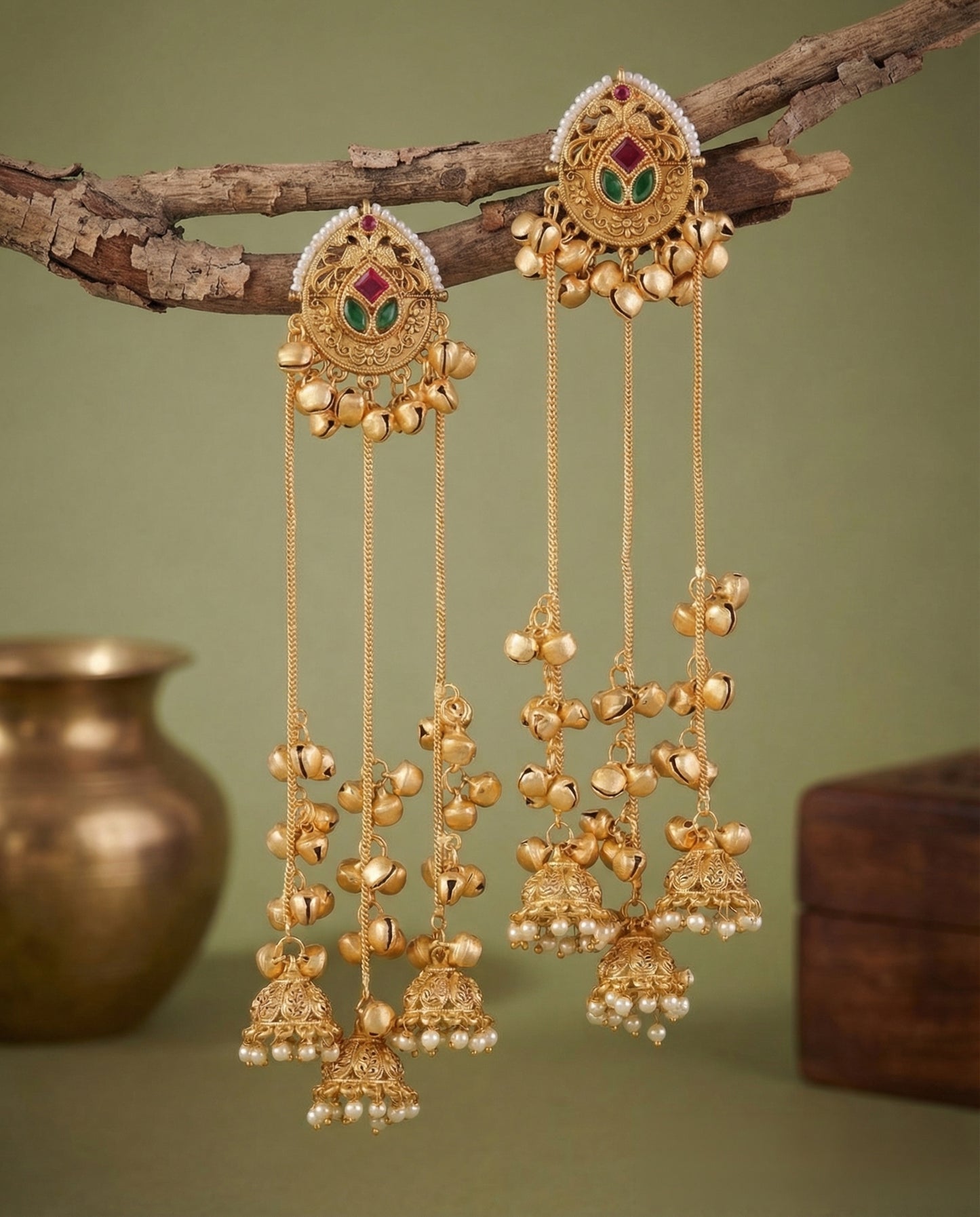 Tanshit Premium Kashmiri Brass Lookalike Earring