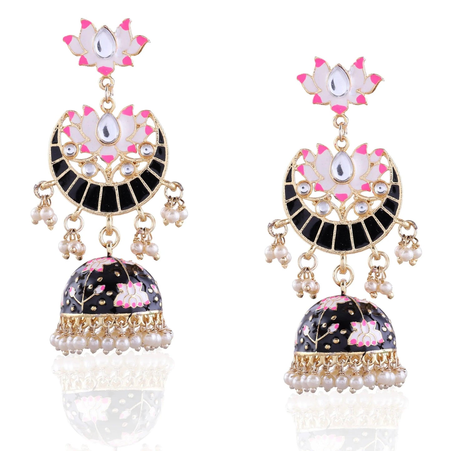 Black Long Moon Jhumka