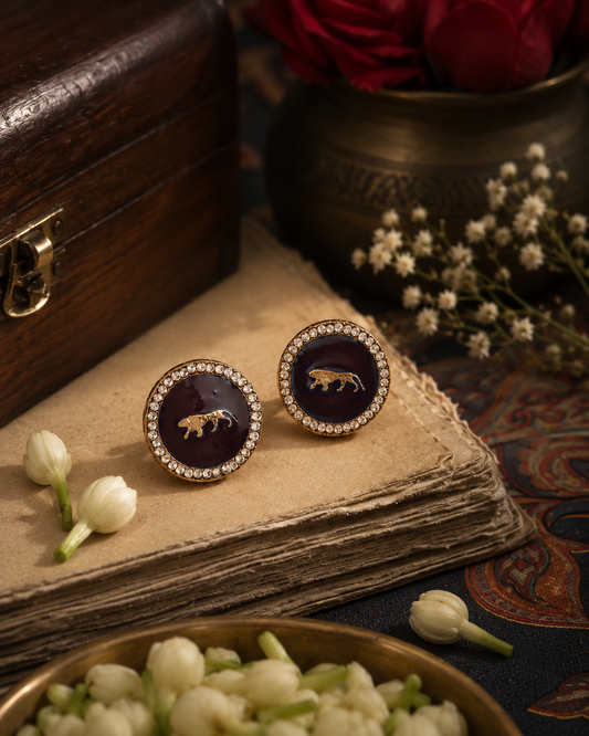 Black Baisa Sabya Zircone Designer Earring