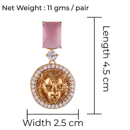 Matte Blush Shriya Designer Earring