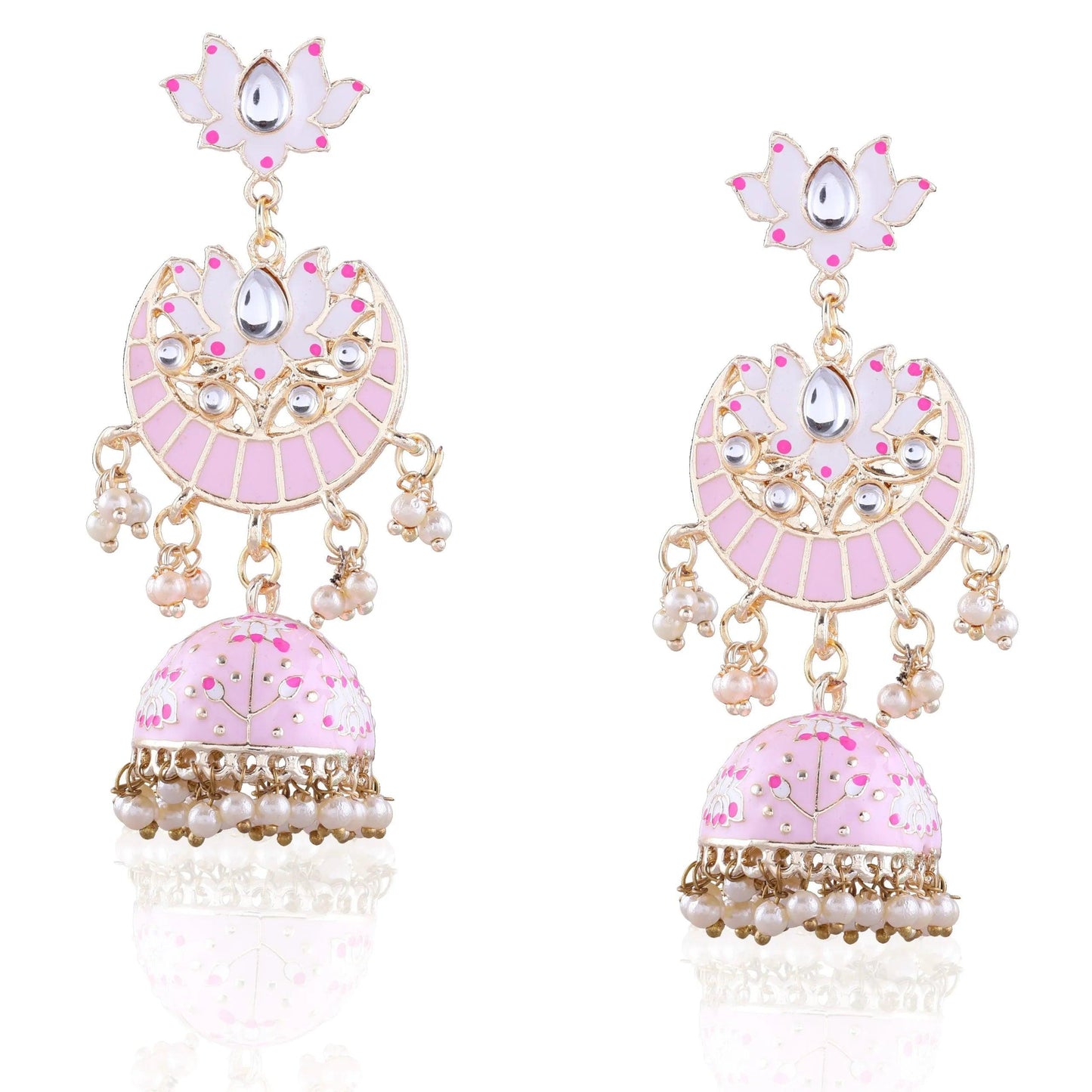 Blush Long Moon Jhumka