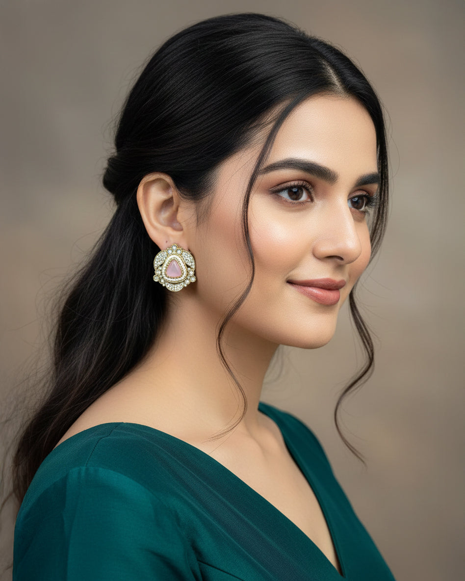 Blush Ishveer Premium Stud Earring