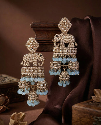 Turquoise Alveena Premium Designer Statement Earring
