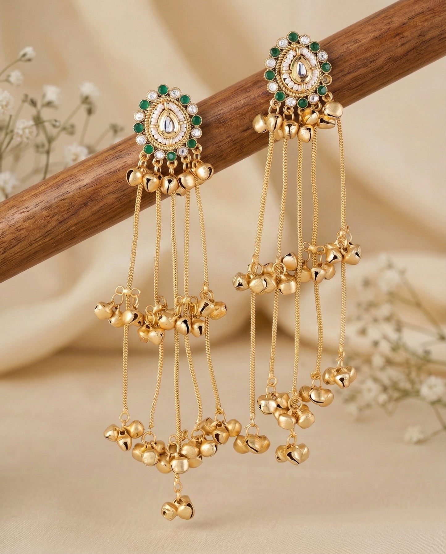 Vikransh Premium Kashmiri Brass Lookalike Ghungroo Earring