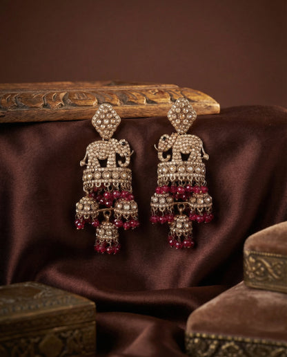 Purple Alveena Premium Designer Statement Earring