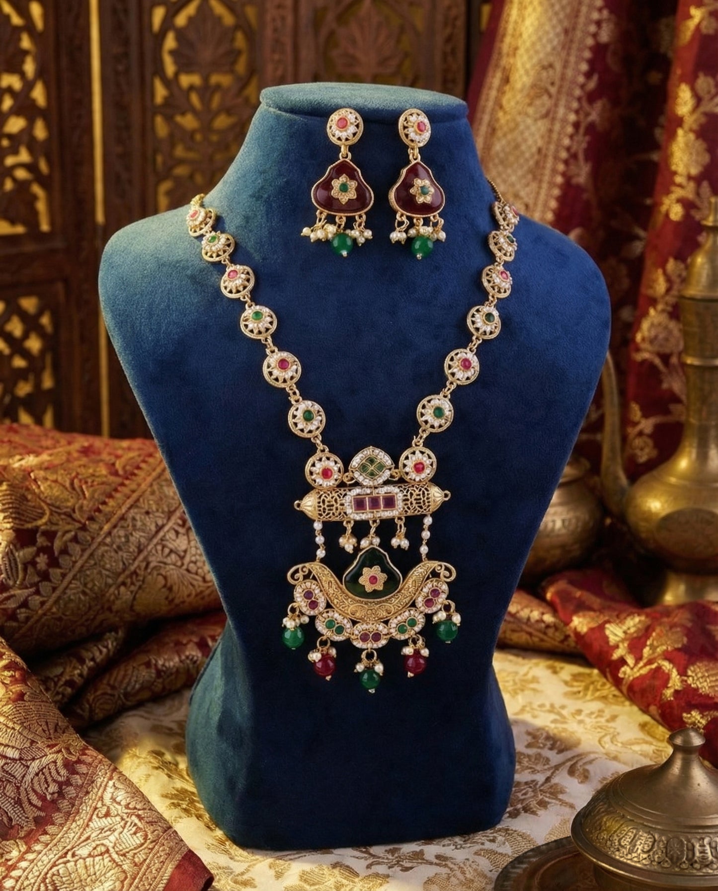 Bhramita Rajwada Necklace Set with Earring