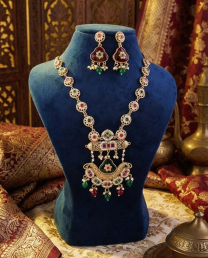 Bhramita Rajwada Necklace Set with Earring