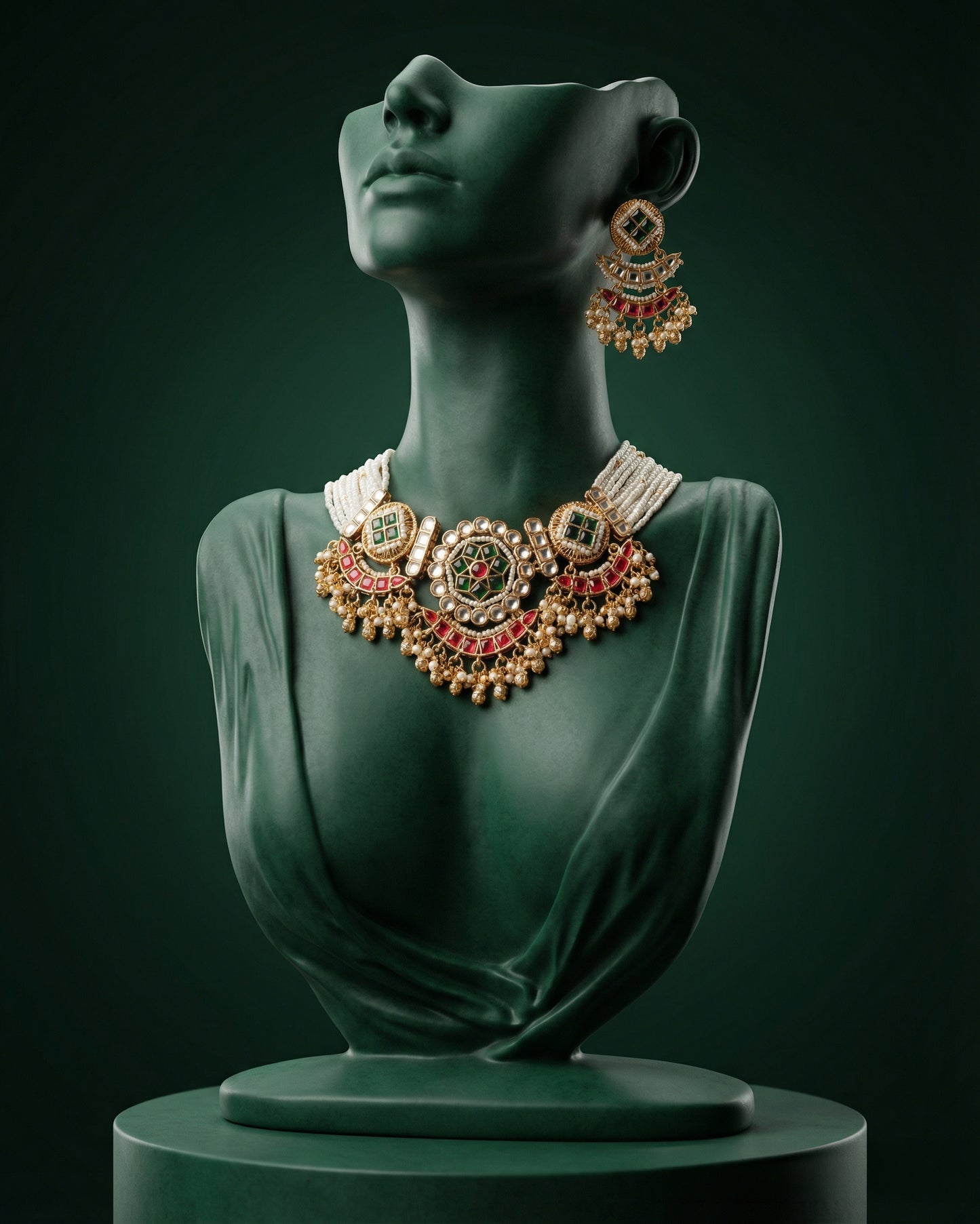 Soundarya Rajwada Necklace Set with Earring