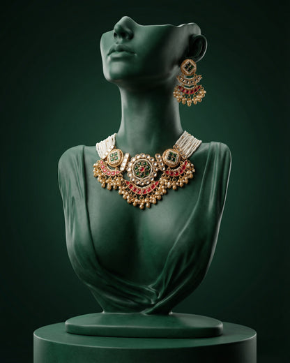Soundarya Rajwada Necklace Set with Earring