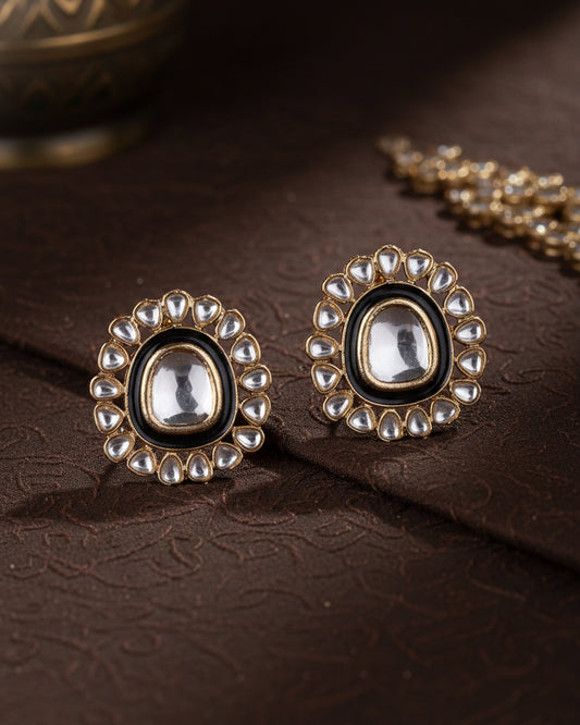 Black Dev kundan Stud