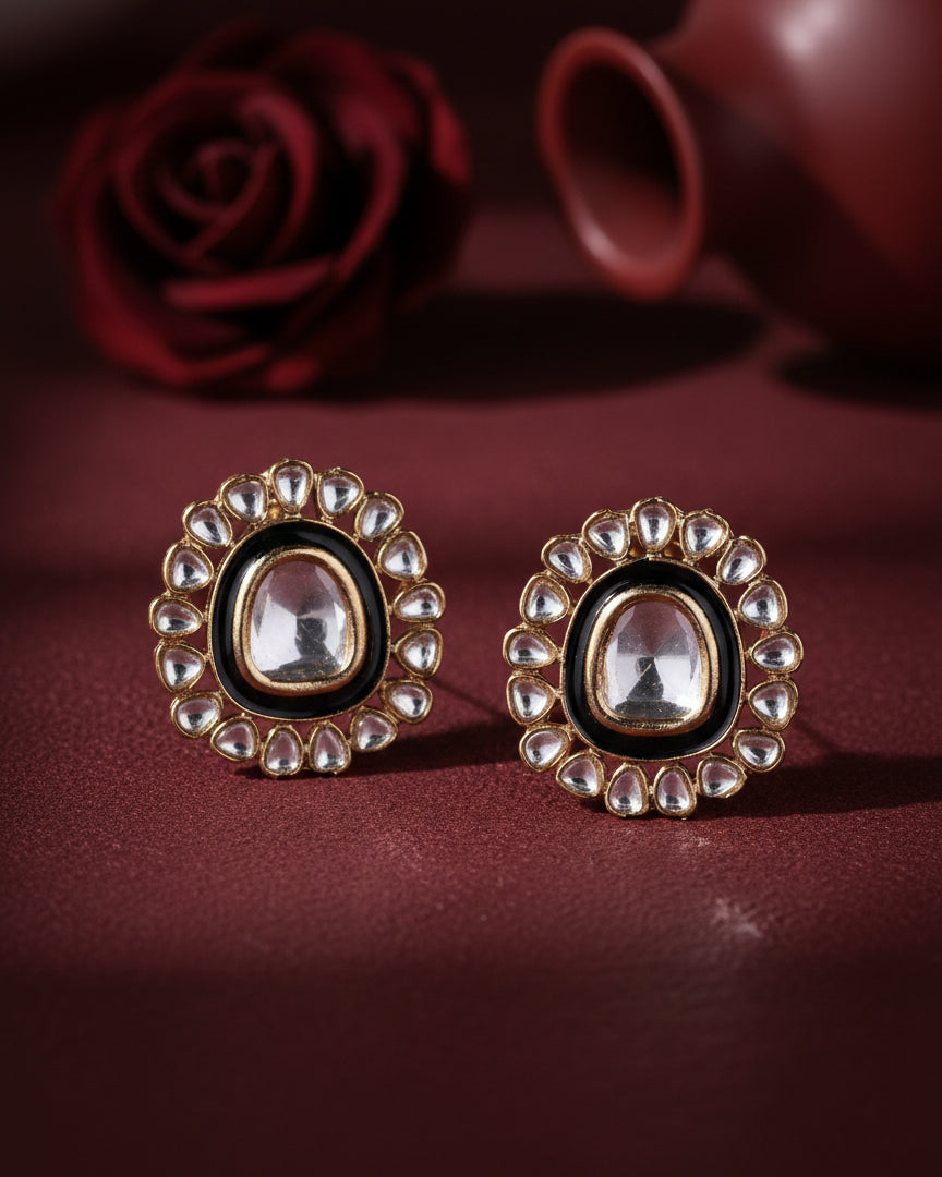 Black Dev kundan Stud