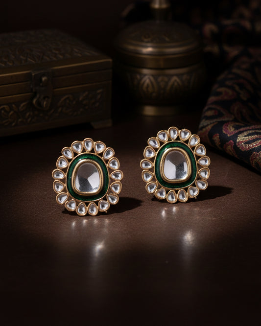 Green Dev kundan Stud