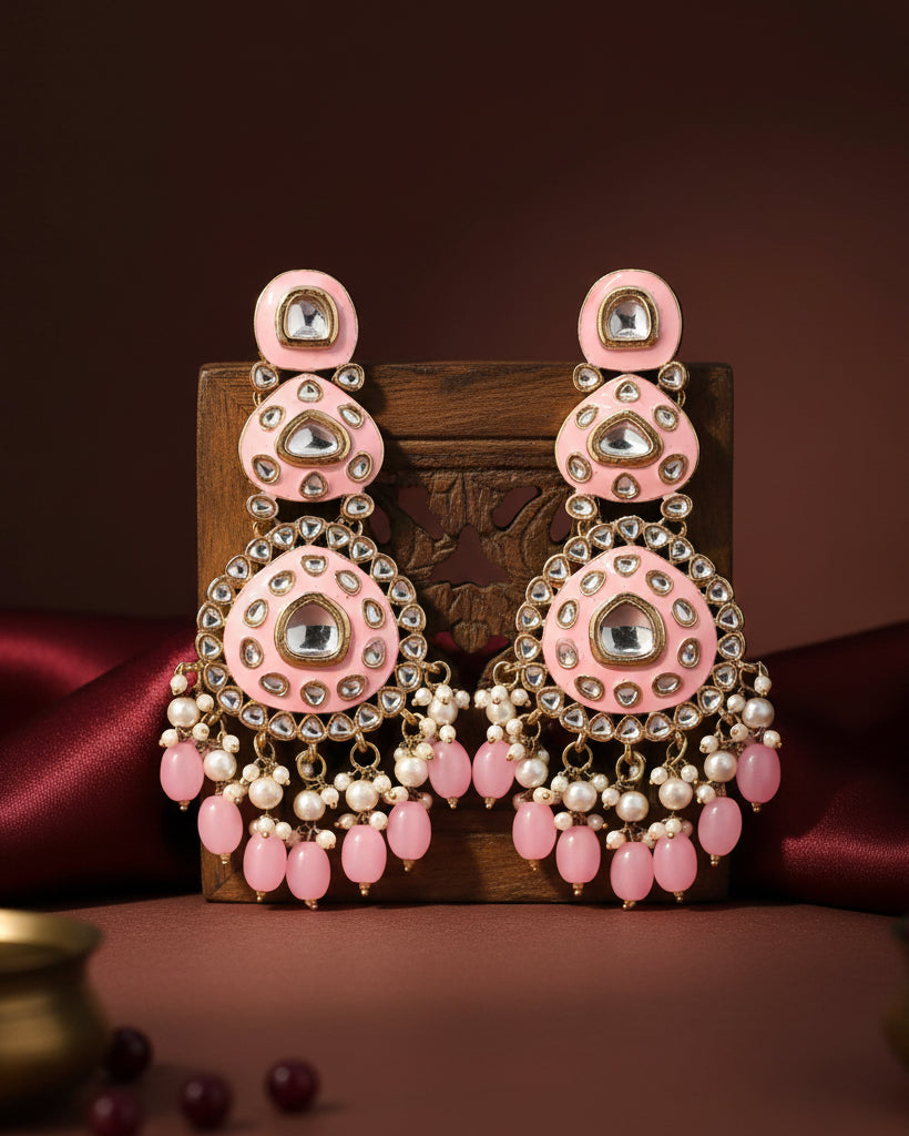 Blush Tisya Meenakari Chandbali