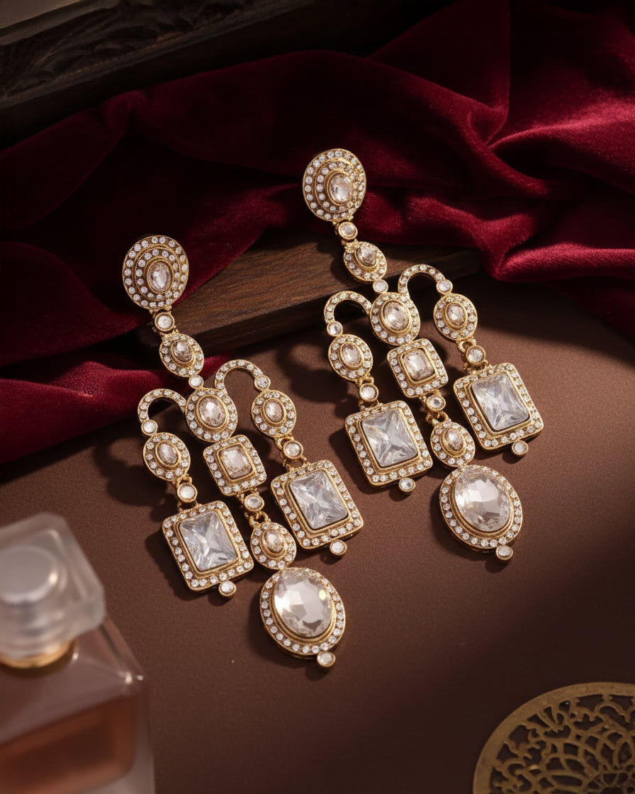 Silver Premium Ankita Bollywood Designer Earring