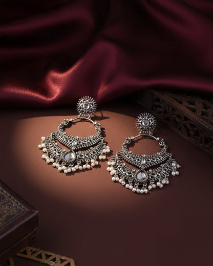 Silver Vahini Boho Earring