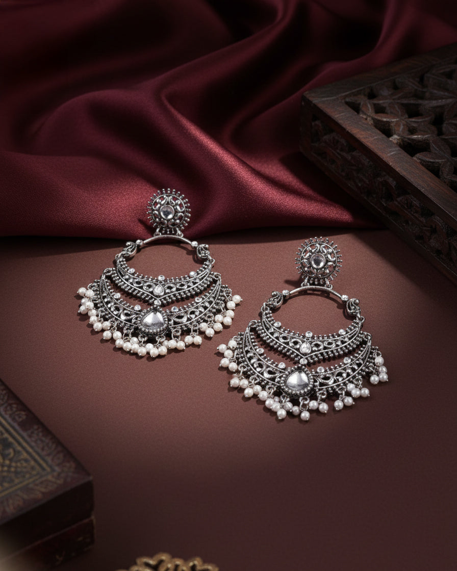 Silver Vahini Boho Earring