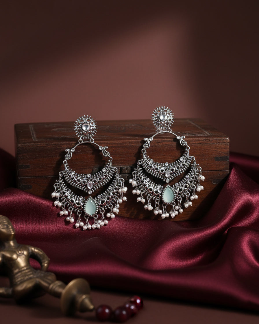 Mint Green Vahini Boho Earring