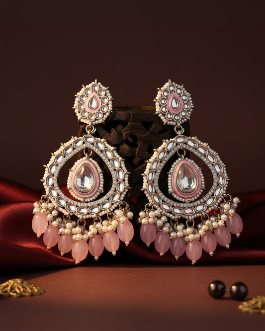 Blush Nirman Zircone Chandbali