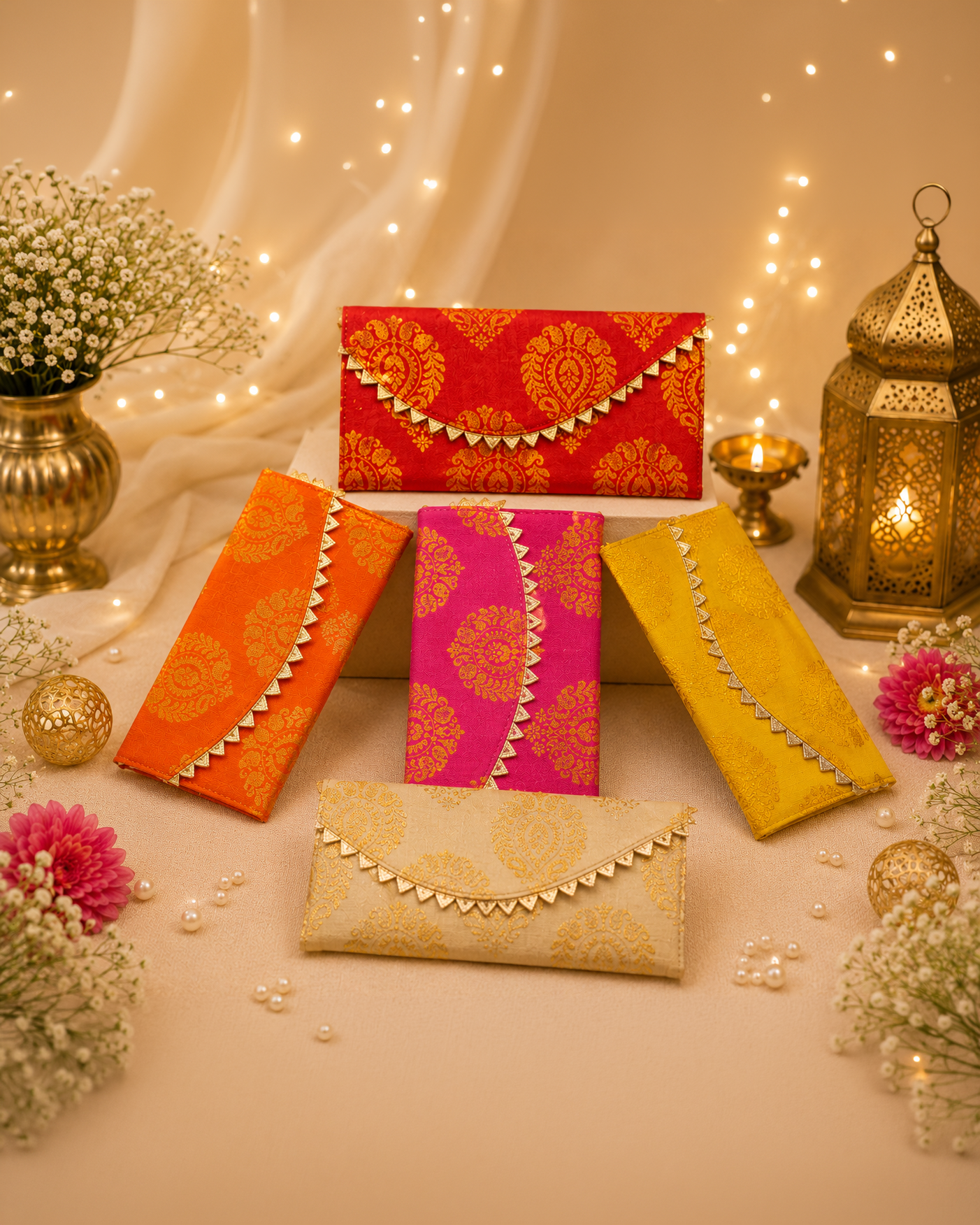 Ethnic Designer Cash Envelope For Shagun - Random