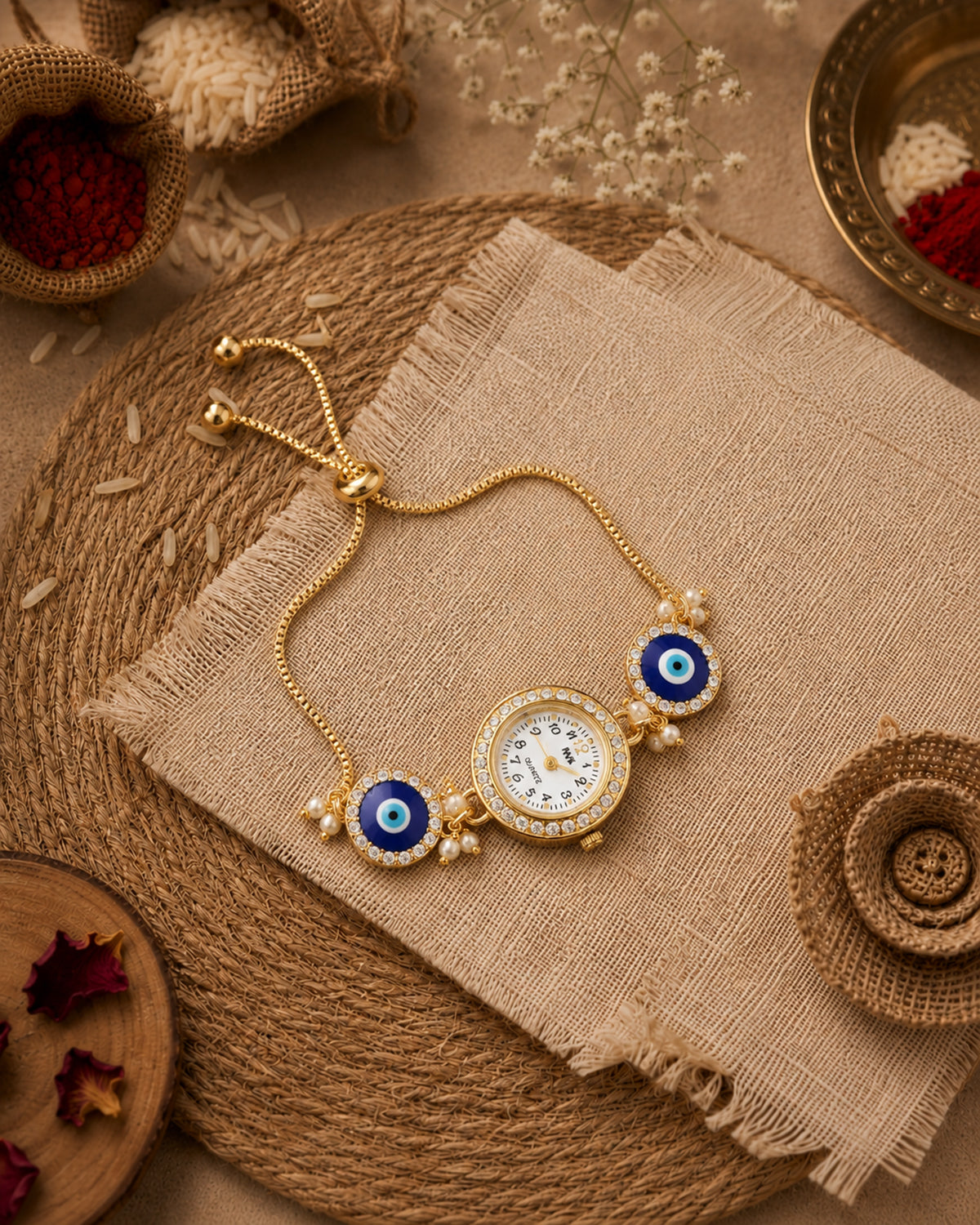 Adaa Evil Eye Bracelet Wrist Watch