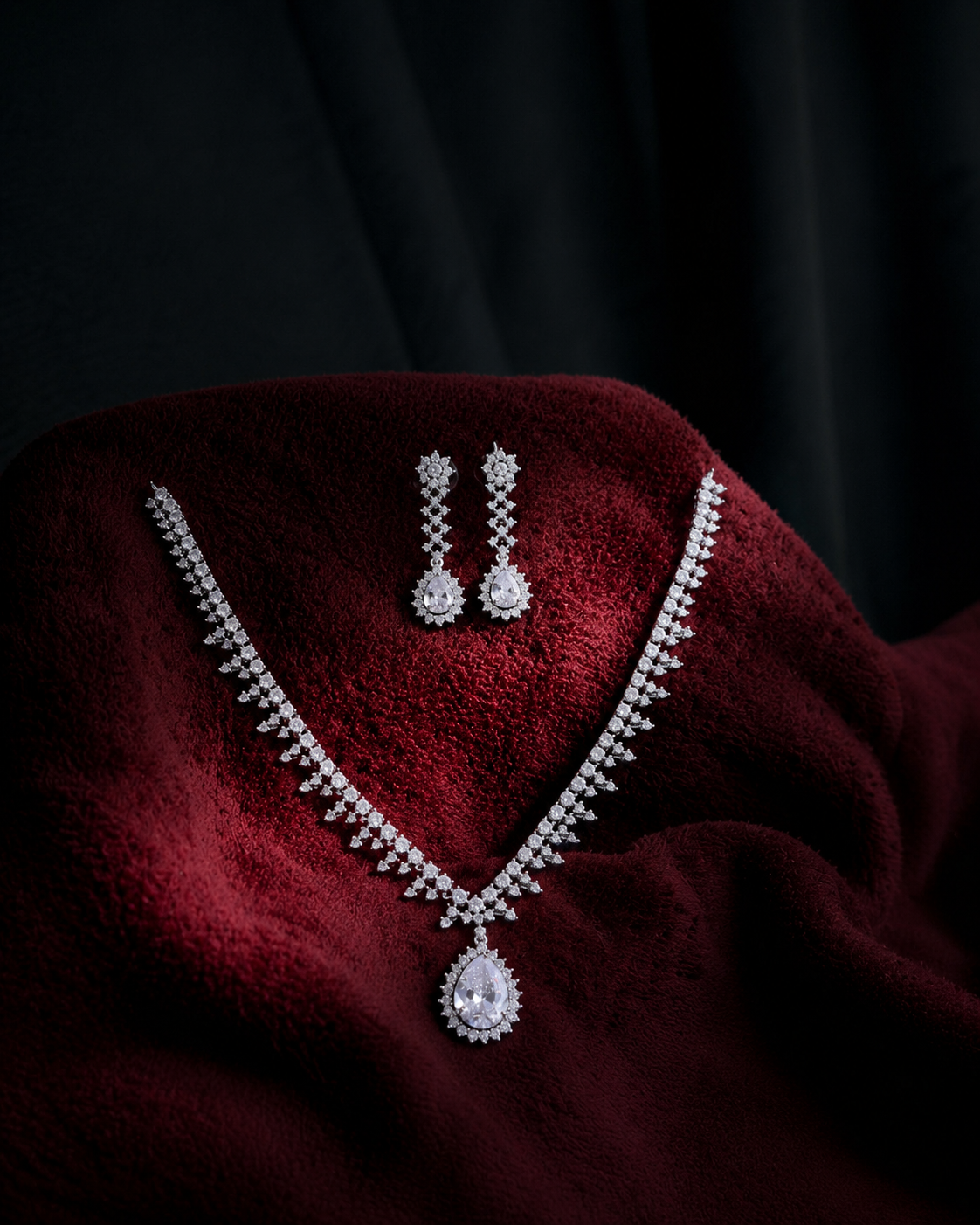 Eliff American Diamond Necklace Set