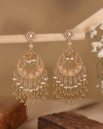 Ishrita Premium Bollywood Inspired Peacock Chandbali Earring