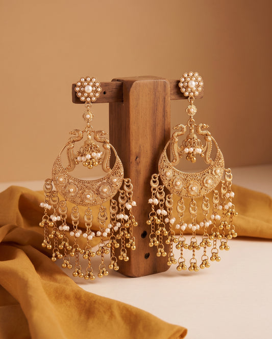 Ishrita Premium Peacock Chandbali Earring
