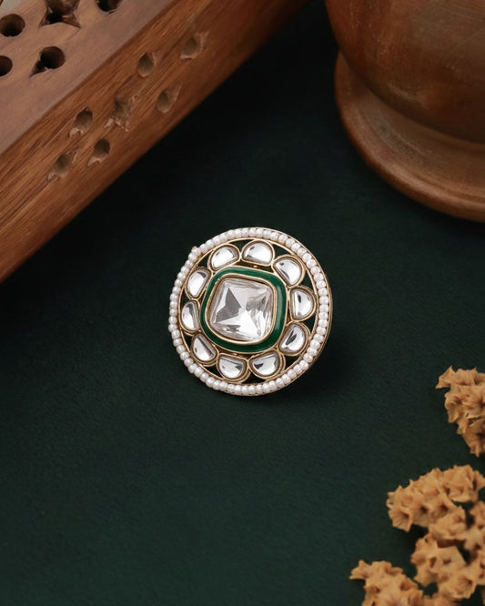 Green Ritu Ethnic Ring