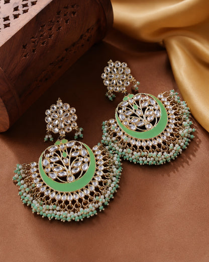 Mint Green Khyati Chandbali