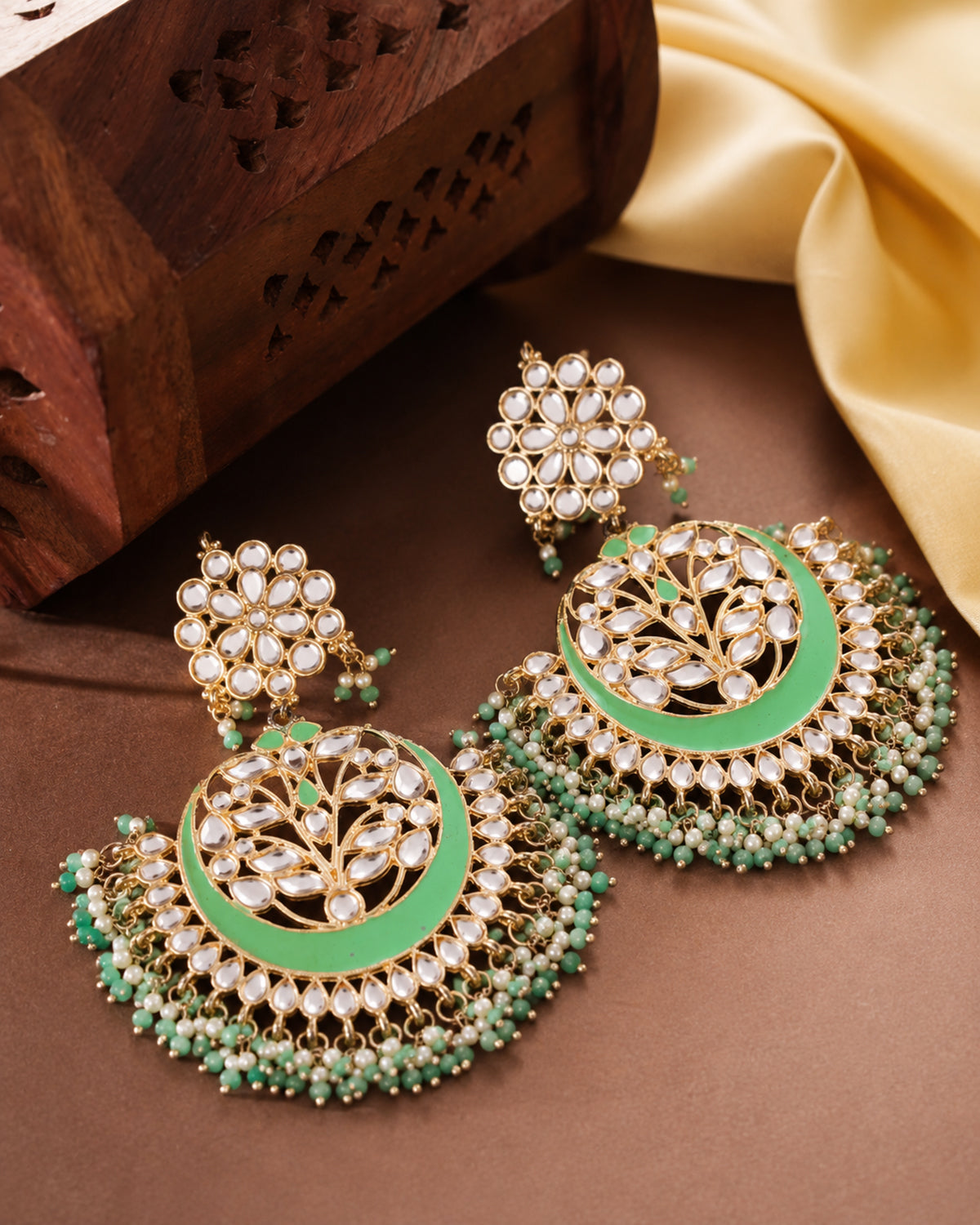 Mint Green Khyati Chandbali