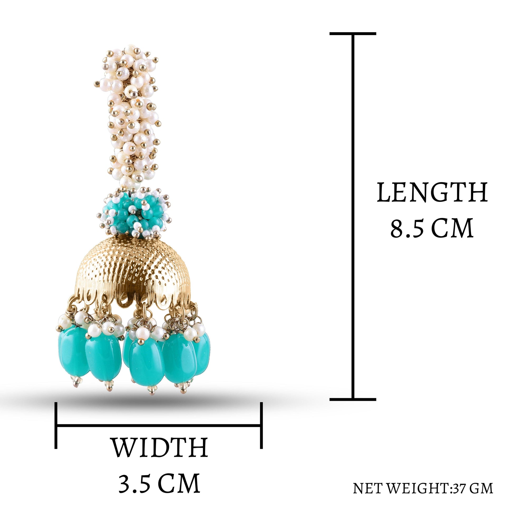 Dark Green Mishti Jhumka