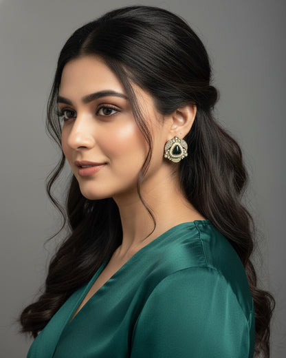 Green Ishveer Premium Stud Earring