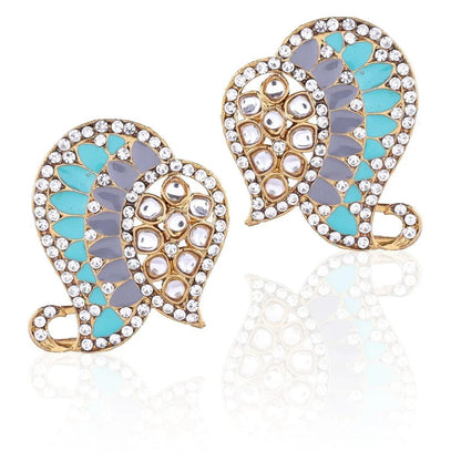 Grey Turquoise Urfi Stud
