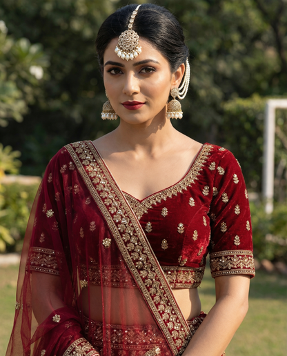 Silver Aarika Punjabi Teeka Earring Set