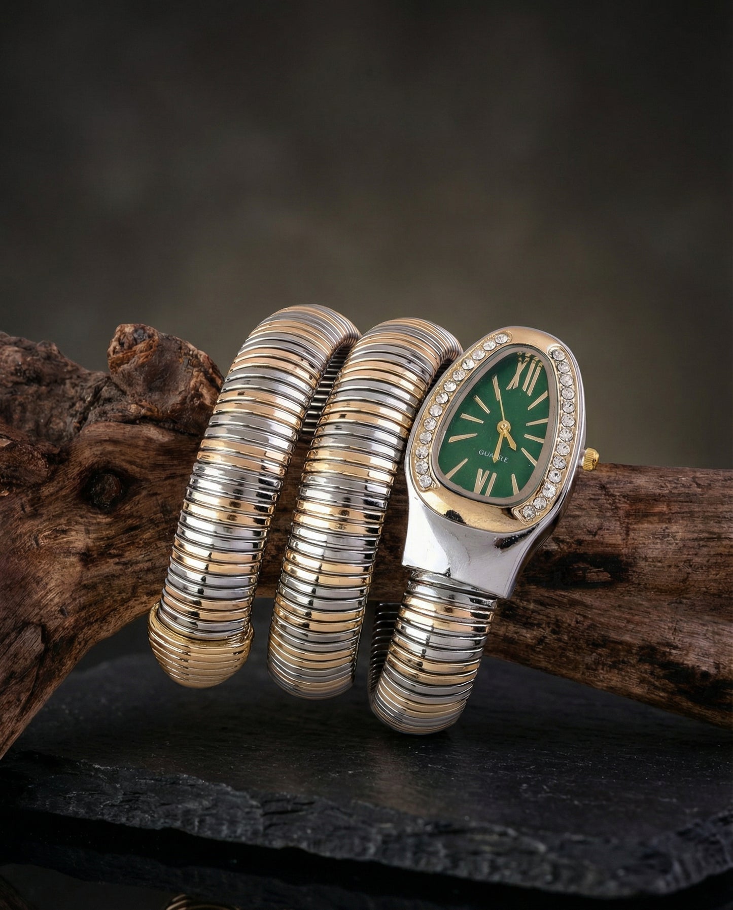 Serpenti Quartz Wrist Watch - Duo Tone Green