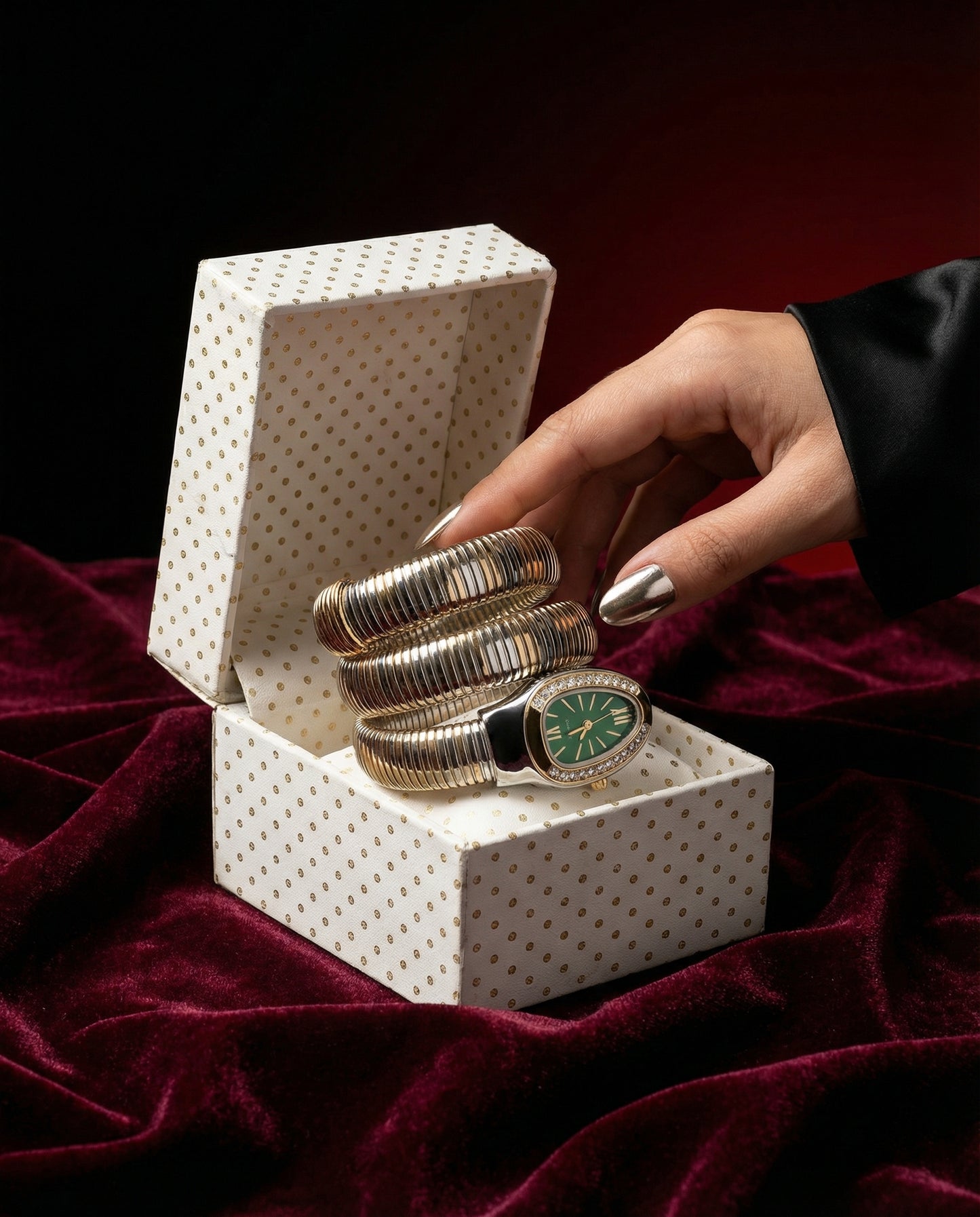 Serpenti Quartz Wrist Watch - Duo Tone Green