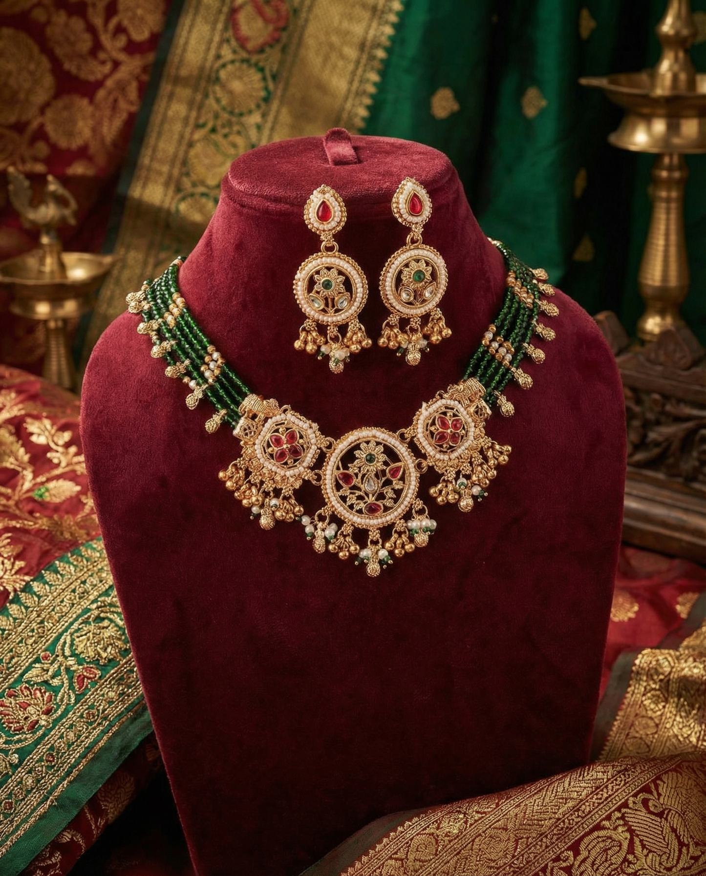 Sumitra Rajwada Necklace Set with Earring