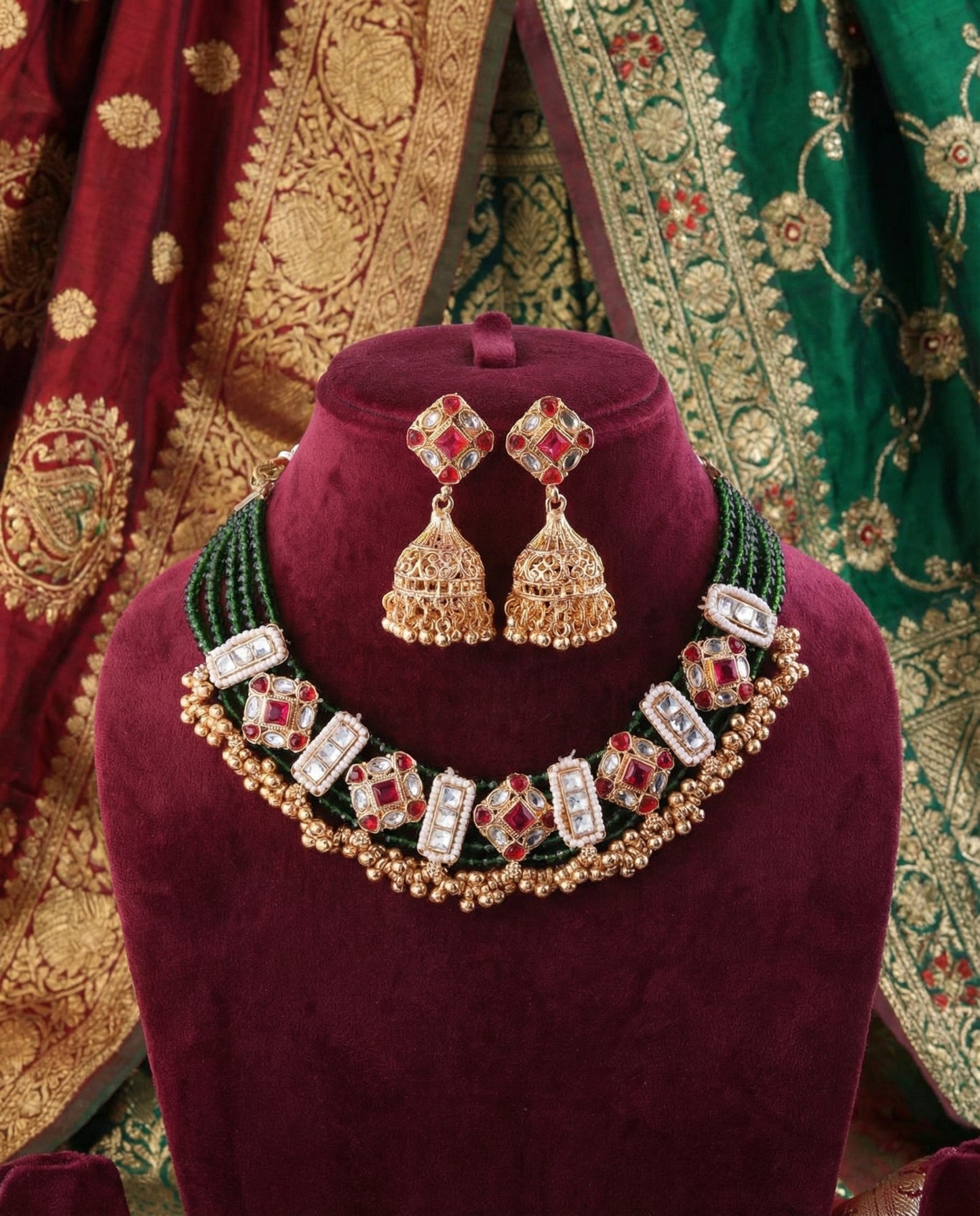 Navimaya Rajwada Necklace Set with Earring