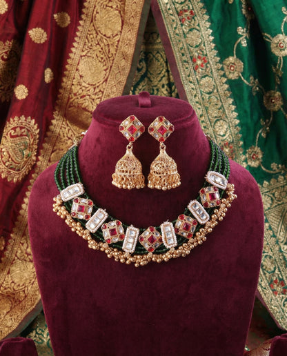 Navimaya Rajwada Necklace Set with Earring