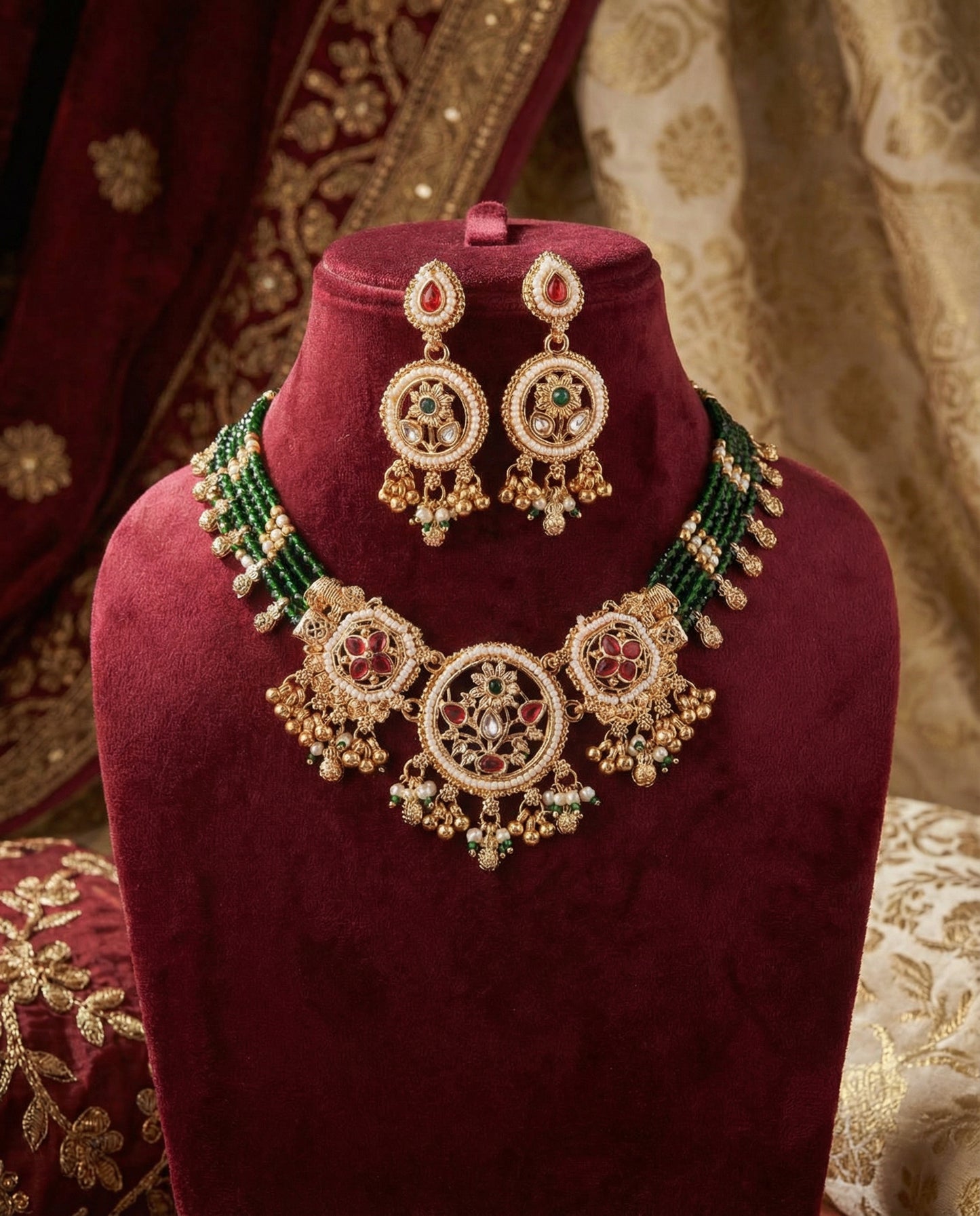 Sumitra Rajwada Necklace Set with Earring