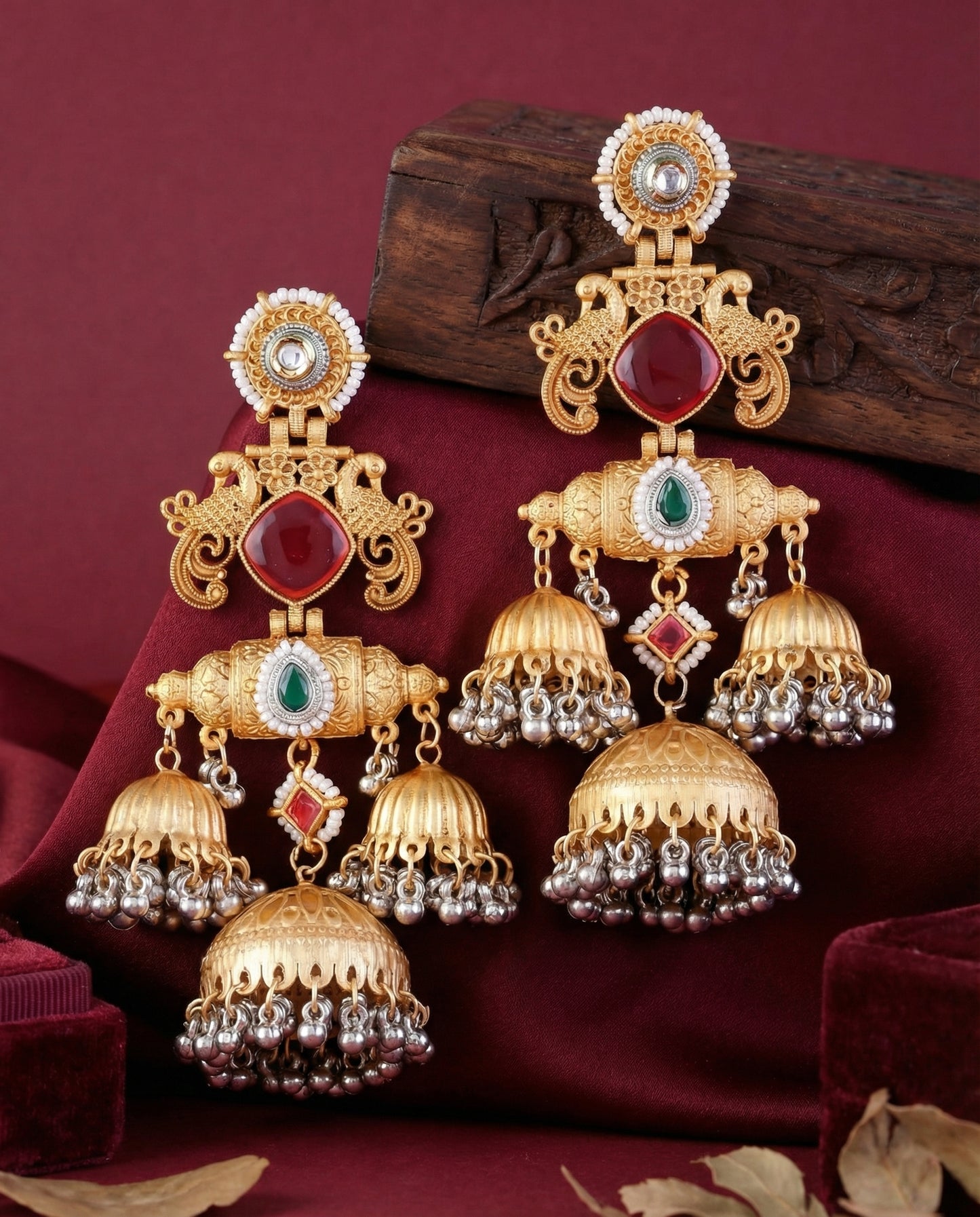 Mrusha Premium Brass Lookalike Earring