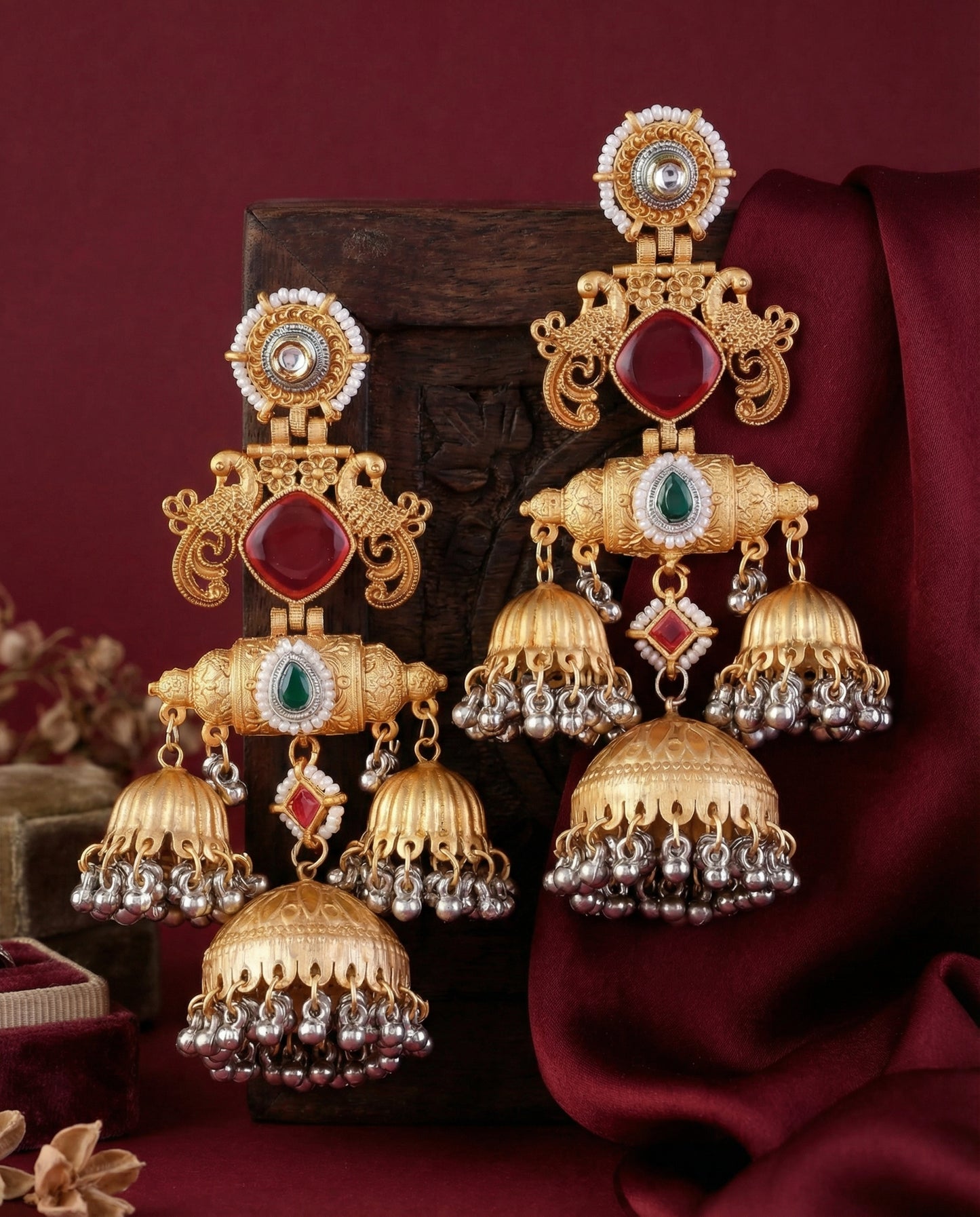 Mrusha Premium Brass Lookalike Earring